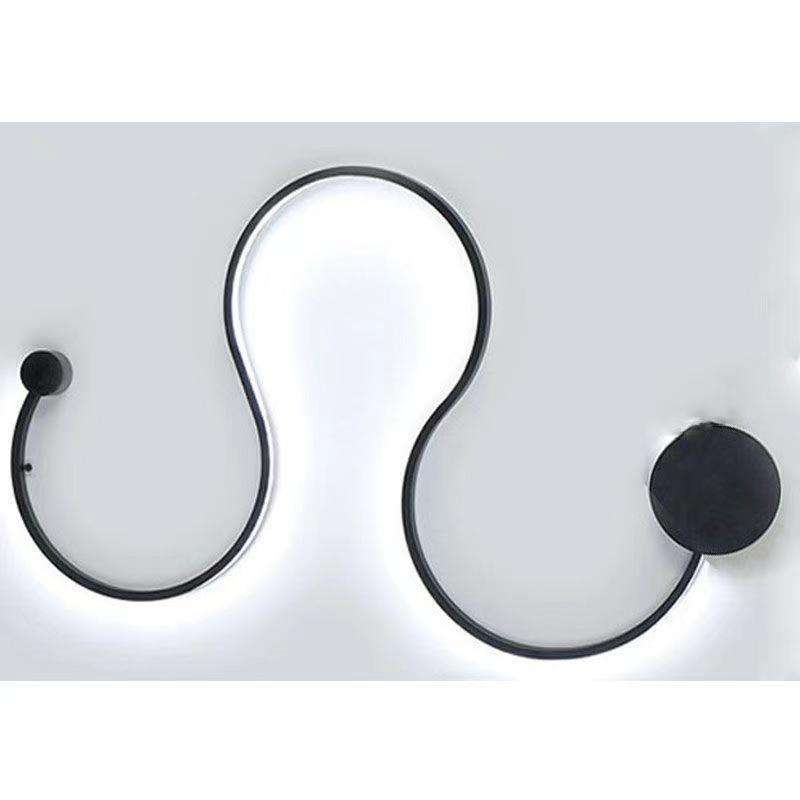 Lámpara de pared minimalista posmoderna, lámpara led creativa nórdica para decoración de cabecera de dormitorio, lámpara de pared para sala de estar, pasillo, lámparas de pasillo