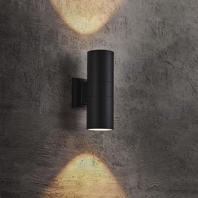 Aplique de pared personalizado, moderno IP65, impermeable, de aluminio, para exteriores, luz LED de pared hacia arriba y hacia abajo, fabricado en China