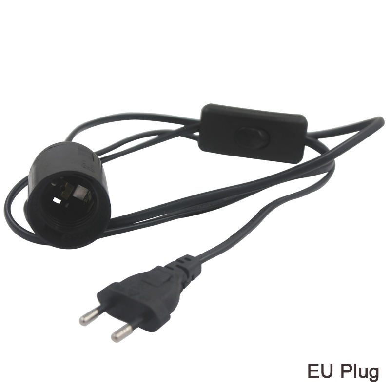 Enchufe europeo e27 cable de alimentación portalámparas con enchufe europeo interruptor de encendido/apagado VDE OEM 2.5A 250V mejor precio calidad para luz colgante