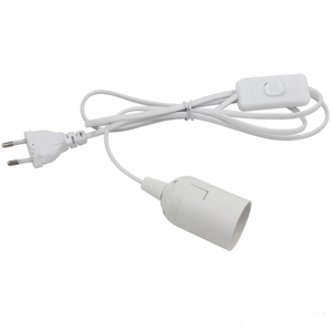 Enchufe europeo e27 cable de alimentación portalámparas con enchufe europeo interruptor de encendido/apagado VDE OEM 2.5A 250V mejor precio calidad para luz colgante