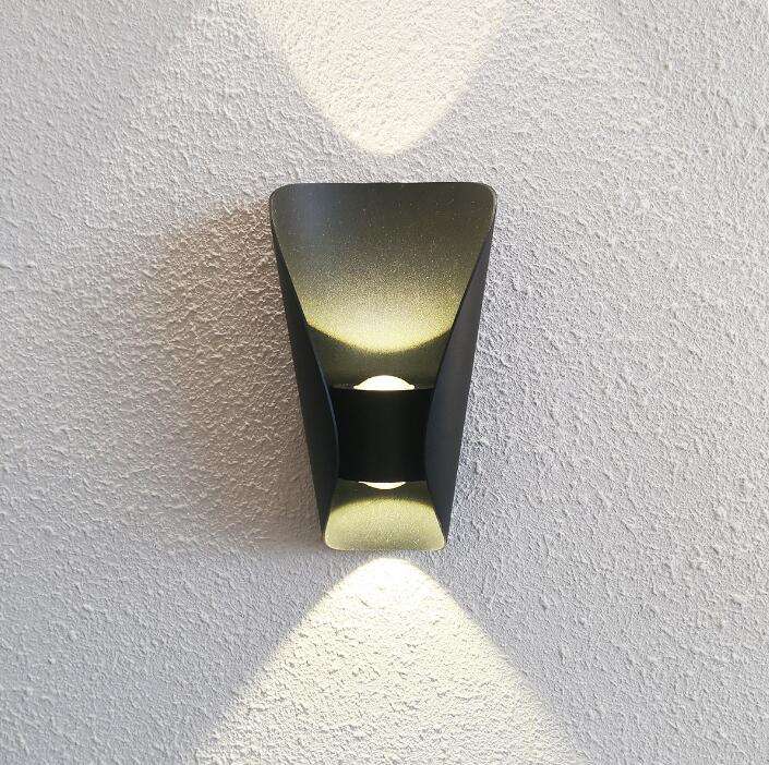 Lámpara led decorativa, tamaño pequeño, forma de barco, lámpara de pared arriba y abajo, luz interior moderna para exteriores