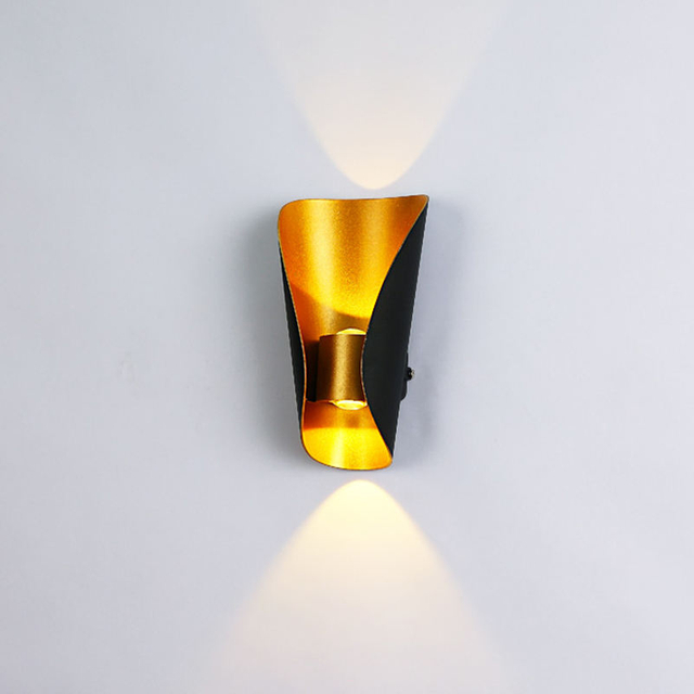 Lámpara led decorativa, tamaño pequeño, forma de barco, lámpara de pared arriba y abajo, luz interior moderna para exteriores