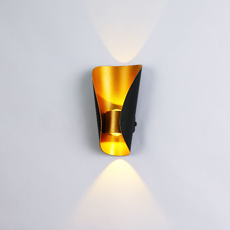 Lámpara led decorativa, tamaño pequeño, forma de barco, lámpara de pared arriba y abajo, luz interior moderna para exteriores