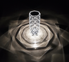 Lámpara de mesa de cristal con enchufe USB de 1W, lámpara de ambiente de pétalos de rosa, lámpara de noche romántica para dormitorio, luz nocturna de carga