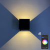 Lámpara Led inteligente Tuya WiFi regulable RGBW 9W AC220V 110V Control de aplicación Alexa Compatible con luz de pared Led impermeable para exteriores