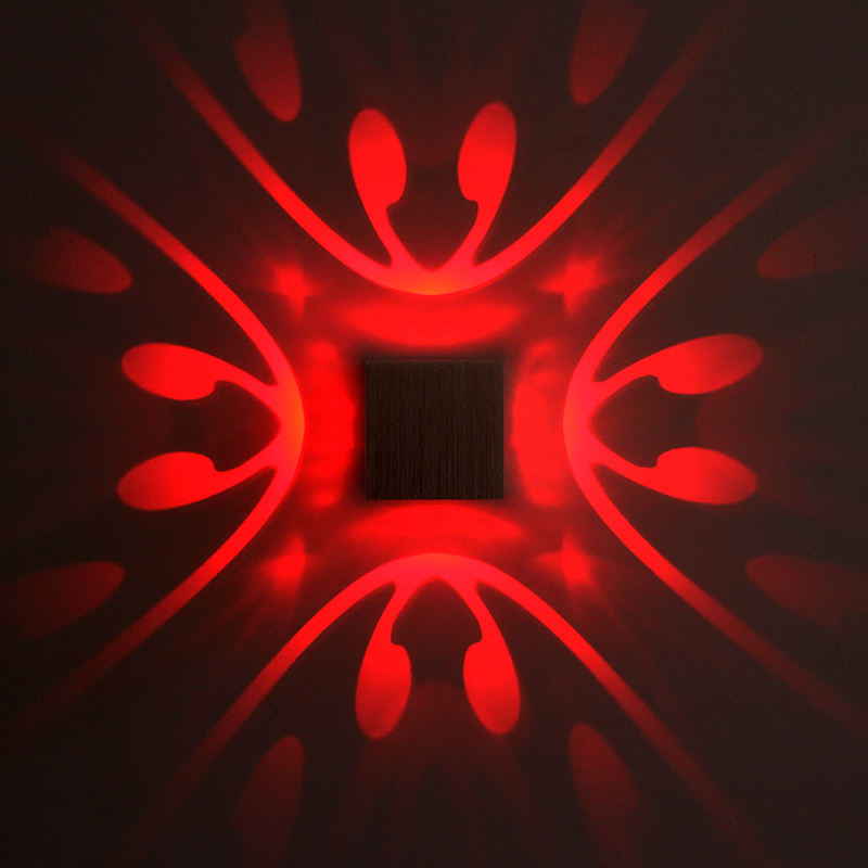 Lámpara Led RGB de alta calidad 2023, lámpara de pared de mariposa de cuatro lados y luz nocturna para interiores con precio de fábrica