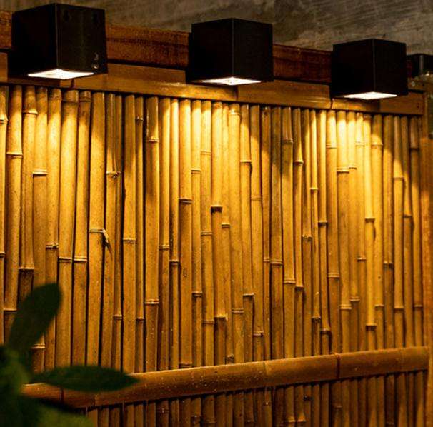 Luz solar de pared para exteriores, lámpara de pared para jardín, luz nocturna cuadrada para el hogar, lámpara de ahorro de energía para exteriores IP65 a prueba de agua 