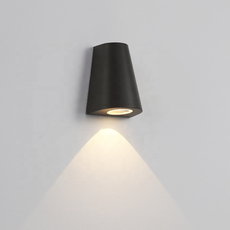 Lámpara de pared LED de un solo cabezal, resistente al agua, IP65, lámpara de pasillo de jardín, aplique de luz interior para exteriores, AC85-265V