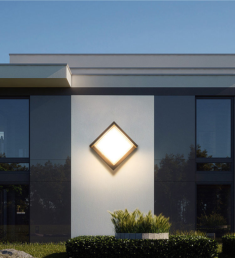 Nuevo estilo minimalista Tuya Smart WiFi LED lámpara de pared 10W RGBW exterior interior aplicación impermeable candelabro regulable luz de jardín
