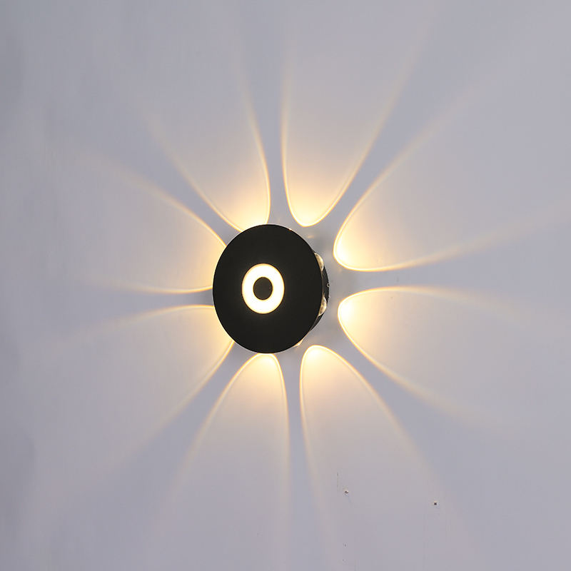 Aplique de luz Led de pared de 4W, 6W, 8W, moderno, minimalista, para exteriores, con forma de flor, a prueba de humedad y resistente al agua