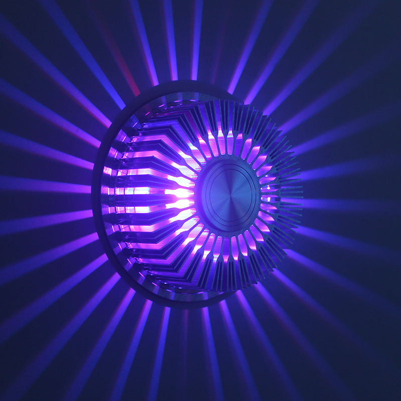 Lámpara led moderna, lámpara de pared RGB de girasol y luz nocturna interior de alta calidad