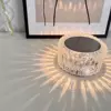 Lámpara de cristal rosa con carga USB, regalo de cumpleaños, luces nocturnas elegantes, lámpara de mesa regulable, lámpara de pared inteligente, inducción del cuerpo humano
