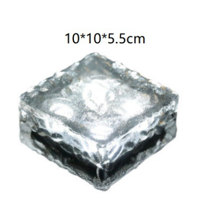 Luces solares de colores, luz en forma de hielo, luz led para exteriores, pared, lámpara solar para azulejos, lámpara cuadrada, luz decorativa en forma de hielo, lámpara enterrada solar, paso impermeable IP65, decoración para exteriores