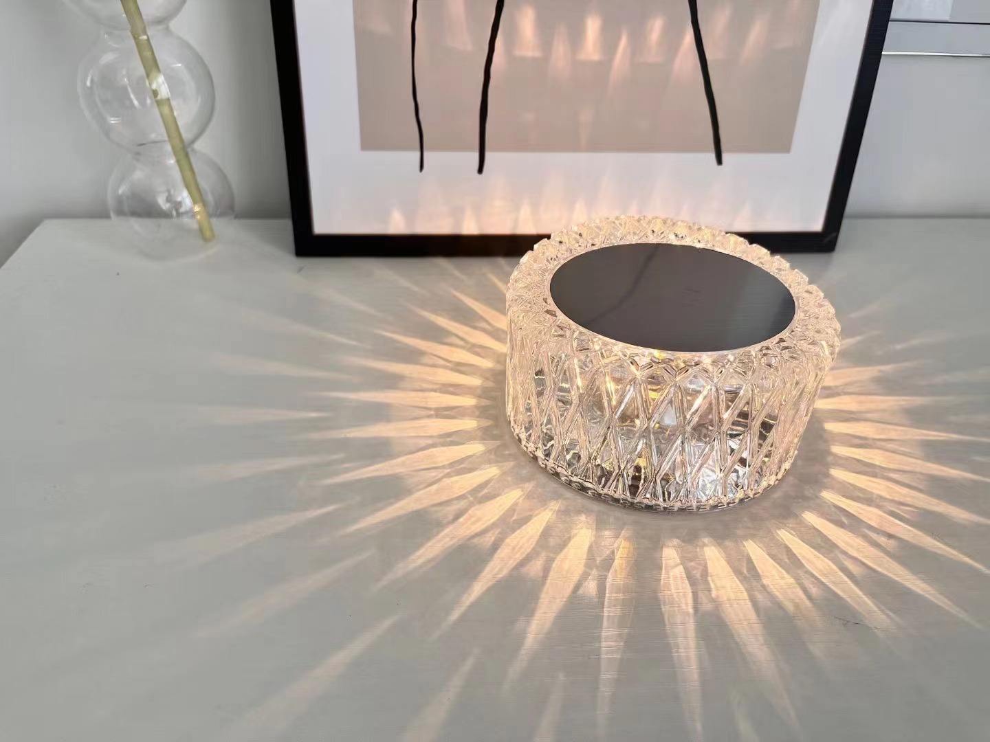 Luces de noche led decorativas lámpara de mesa de acrílico vintage lámpara de mesa led Bar lámpara de mesa de cristal restaurante lámpara de mesa restaurante atmósfera sentido lámpara de mesa