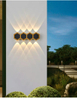 Lámpara de pared moderna dorada IP65 Iluminación exterior Impermeable 6W Lámpara de pared LED Sala de estar Pasillo Parque Paisaje Jardín Luz