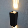 Lámpara de pared de tres haces de carcasa negra de 6W IP65, luz de pared impermeable para exteriores, lámpara de jardín, lámpara de calle para decoración de jardín