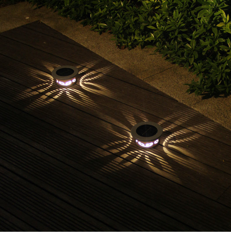 Luces de jardín, luz LED solar para exteriores, RGB, cambio de Color, camino Solar, lámpara de césped para decoración de jardín, iluminación de paisaje