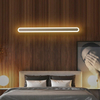 Lámpara de pared de línea LED minimalista moderna, dormitorio, mesita de noche, sofá, baño, espejo de fondo, lámpara decorativa, luces acrílicas de hierro Mrought