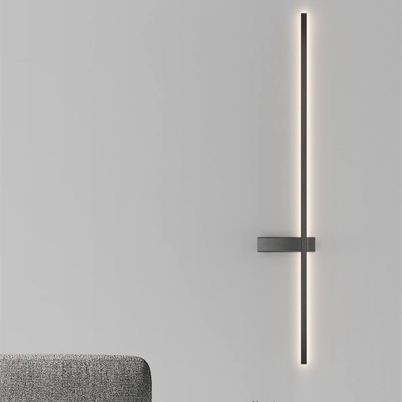 Tira de lámpara de pared interior luces led de pared LED lámpara de pared larga tira de luz de pared oro negro lámpara de pared interior interior led luces de escalera luces led para interiores