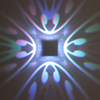 Lámpara de pared LED RGB nórdica de mariposa de 4 lados para decoración de dormitorio, luz de pared, sala de estar, iluminación colorida para fiestas interiores