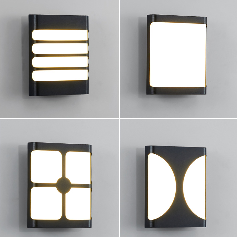 Lámparas LED de pared con forma de rectángulo minimalista moderno, lámparas de pared para interiores de estilo nórdico, luces para sala de estar, AC85-265V, iluminación Simple