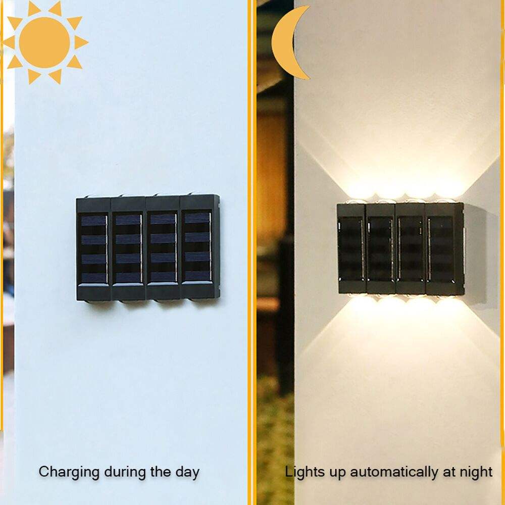 Luces LED solares Lámpara de pared para exteriores Decoración Solar Wandlamp Outdoor