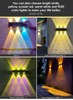 Nueva luz solar impermeable para exteriores, foco de pared exterior para jardín de casa, villa, luz de pared súper brillante, luz decorativa, lavado de pared
