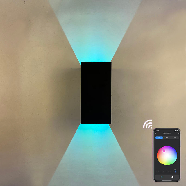 Lámpara de pared RGBW que cambia de Color, LED regulable para cabecera, iluminación ambiental IP65, candelabro de pared, aplicación Tuya, WIFI, Control, fiesta, decoración interior