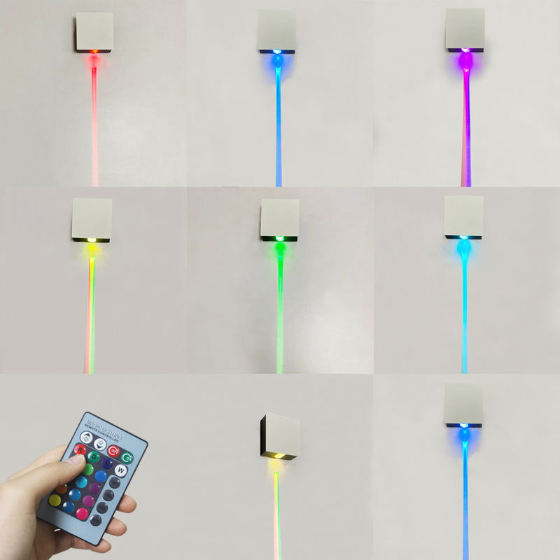 La luz de pared LED RGB 3W más nueva con control remoto Lámpara de varita led colorida para interiores