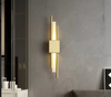Lámpara de pared de tira larga de 6W, lámpara de pared de fondo de sala de estar, estudio, dormitorio, lámpara de noche, luz nórdica moderna simple, rejilla creativa de lujo