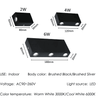 2W / 4W / 6W / 10W / 12W Aplique de pared para exteriores Led Iluminación de pared Led Lámpara de pared negra Decoración para exteriores Lámpara de pared Superficie cepillada Dormitorio Sala de estar Pasillo Pasillo Simple