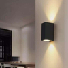 Lámpara de pared impermeable de doble cabeza cuadrada de 12 W, lámpara de noche única, lámpara de pared impermeable IP65 para decoración de jardín