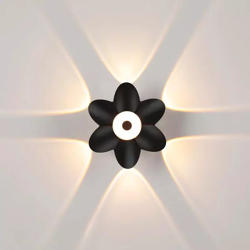 Luz LED de pared para exteriores, decoración hacia arriba y abajo, foco de Lotus Villa, pasillo, balcón, pasillo, luz de pared de fondo