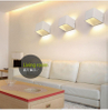 Lámpara de pared cuadrada de 3W RGB con control remoto Lámpara de pared Lámpara de pared blanca Lámpara de pared negra Decoración interior Iluminación Corredor Aplique de pared de aluminio