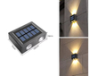 Luz de pared solar de 4LED hacia arriba y hacia abajo, decoración para exteriores, jardín, patio, luz de pared para el hogar, luz solar impermeable para jardín