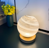 Lámpara de cristal de planeta Luna, lámpara de planeta, decoración de dormitorio, luz de noche, regalo de cumpleaños creativo, lámpara de escritorio recargable, luz de mesa