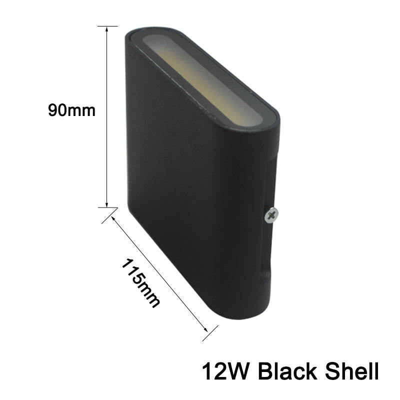 12W IP65 Iluminación exterior Lámpara de pared moderna Lámpara de pared LED impermeable para interiores Luz de sala de estar Luz de pared led cuadrada