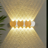 Nueva iluminación de escaleras de pasillo, lámpara LED de pared para exteriores, impermeable, IP65, aplique de pared de arriba y abajo, luz acrílica, luces de jardín de 220V