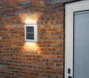 Lámpara solar 2LED IP65, lámpara impermeable para exteriores, lámpara de pared para patio para decoración de jardín y villa