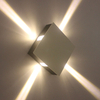 Lámpara de pared interior LED de 12 W, luz decorativa, lámpara de pared cruzada, luz blanca cálida/blanca fría, dormitorio, sala de estar, lámpara de pared de TV, candelabro redondo