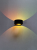 Luz de pared circular RGB de 5W con controlador para decoración de interiores, luces brillantes, lámpara de pared LED negra/blanca, luz de arriba y abajo