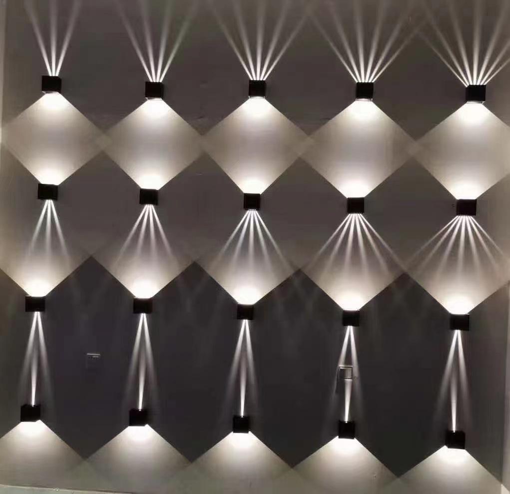 Lámparas de pared LED IP65 impermeables para exteriores/interiores, iluminación para escaleras, A85-265V, luz de arriba hacia abajo para jardín, pared de salón, decoración de la habitación del hogar
