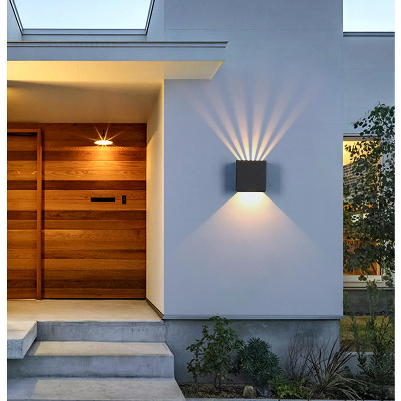 Lámpara LED de pared de 6W, lámpara de pared para jardín IP65, lámpara impermeable para exteriores, accesorio de decoración para el hogar, iluminación para pasillo, luz para pasillo