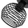 Lámparas de techo E27 de hierro Vintage para interiores, accesorios para pasillo, lámpara de techo LED Retro para interiores, para dormitorio, sala de estar, negro