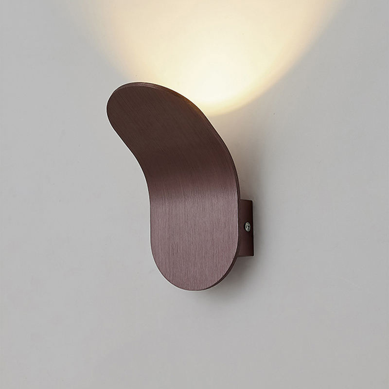 Luz LED de pared para interiores de 5W, luz nocturna de alta calidad, marrón, negro, blanco, gris, carcasa, luz de pared LED moderna