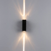 6W Modern Led Black shell beam light luz de pared impermeable y luz nocturna al aire libre arriba y abajo luces de pared para el hogar
