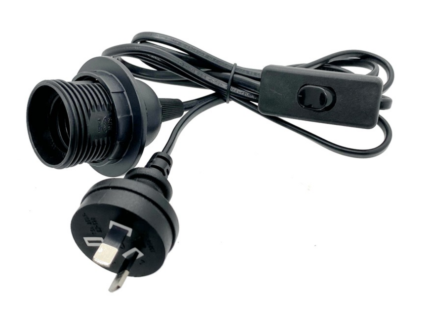 Portalámparas Cable E27 Base Bombilla Zócalo Colgante Luz Tela Metal Personalizado PVC Interruptor Estilo Cable Enchufe Plástico Dimmer Tornillo 