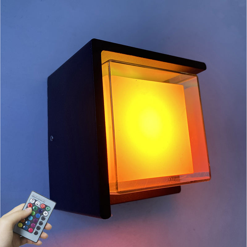 Pared led para exteriores IP65 Tuya graffiti aplicación inteligente control colorido atenuación impermeable lámpara de pared para exteriores luz moderna para exteriores