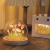 Luz de noche de tulipán hecha a mano, película termorretráctil, Material DIY, flor Artificial, luz de noche de tulipán, decoración del hogar, regalo para Gitlfriend