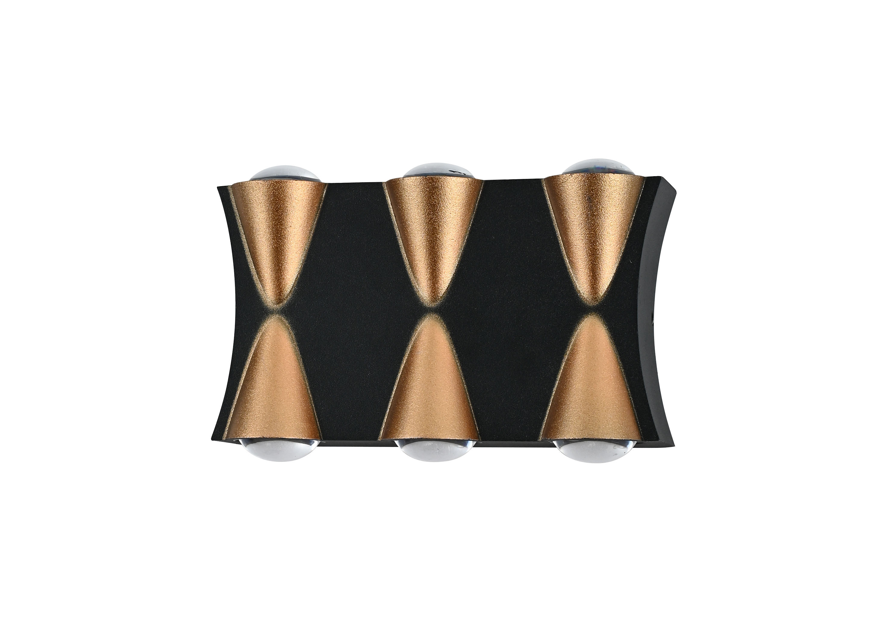 Luz de pared Led de 6W, lámpara impermeable IP65 para exteriores, lámpara de pared dorada negra y blanca para interiores, luz de pared de arriba y abajo, luz LED moderna